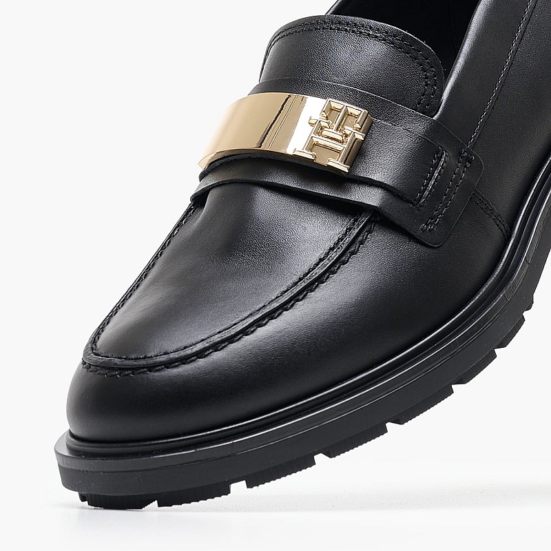 Γυναικεία Μοκασίνια Lea.Loafer Μαύρο Δέρμα Tommy Hilfiger