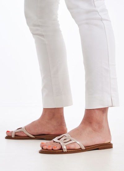 Γυναικεία Flats Gizeh.Big.Buckle Μαύρο Δέρμα Birkenstock