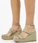 Women Platforms High 2242.42402 Olive Leather Mortoglou