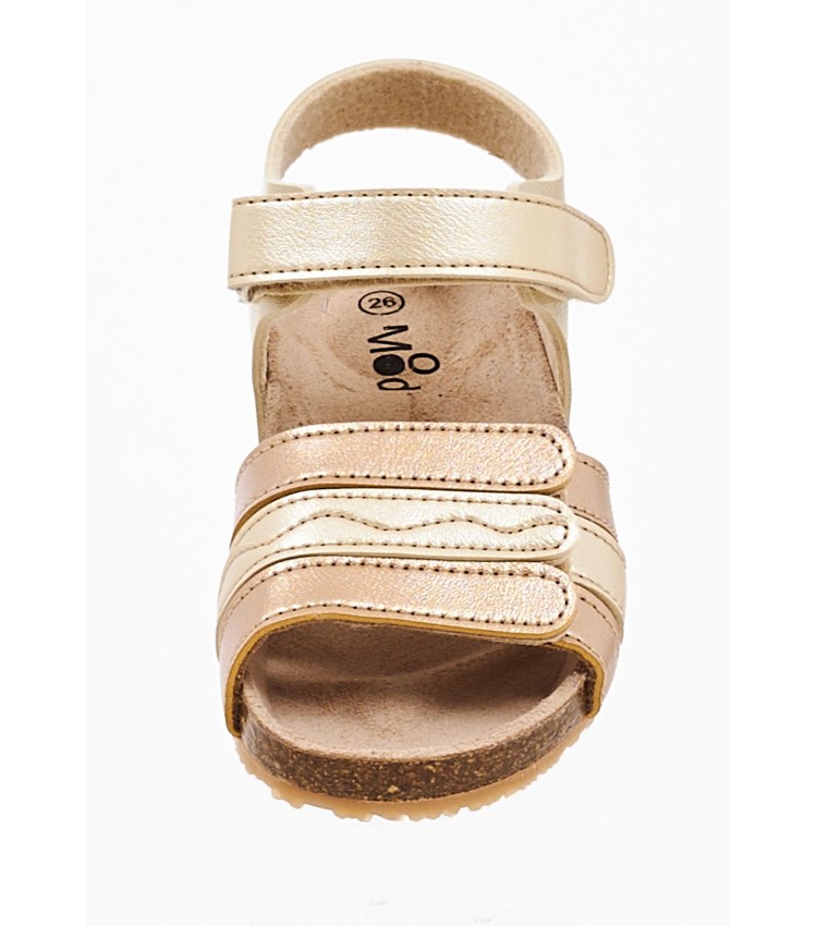 Kids Flip Flops & Sandals Korpeps Gold Leather Mood