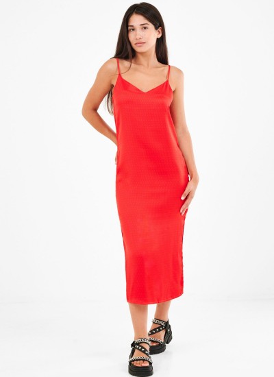 Γυναικεία Φορέματα - Ολόσωμες Φόρμες Cleo Κόκκινο Πολυεστέρα Jack & Jones