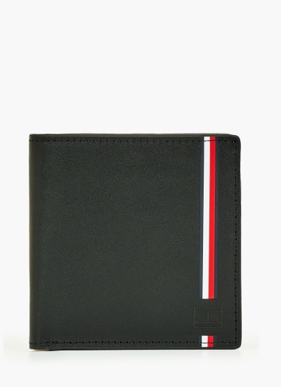 Ανδρικά Πορτοφόλια Urban.Commuter Μαύρο Δέρμα Tommy Hilfiger