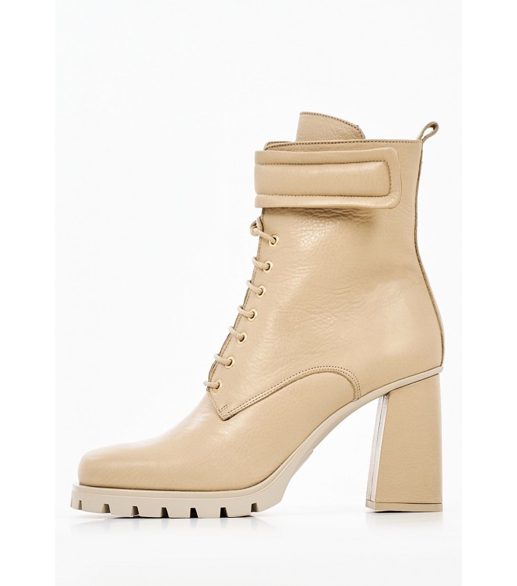 Women Boots 2254.75303 Beige Leather Mortoglou