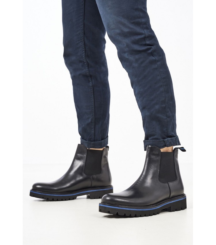 Men Boots U5110 Black Leather Boss shoes
