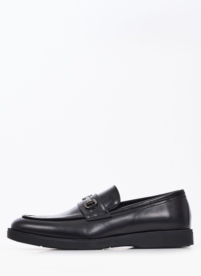 Ανδρικά Μοκασίνια U6895 Μαύρο Δέρμα Boss shoes