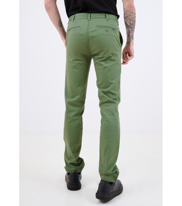 Men Pants HH2661.23 Green Cotton Lacoste