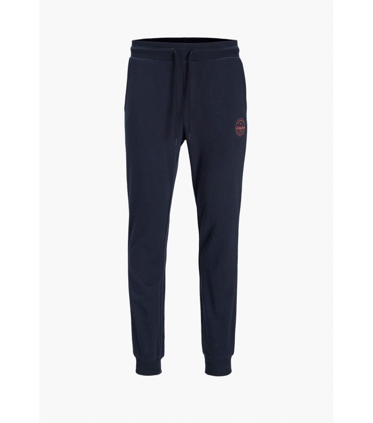 Ανδρικά Παντελόνια Gordon.Shark Σκούρο Μπλε Βαμβάκι Jack & Jones Ανδρικά Παντελόνια Gordon.Shark Σκούρο Μπλε Βαμβάκι Jack & Jones