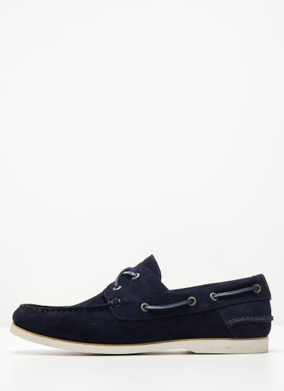 Ανδρικά Ιστιοπλοϊκά Th.Boat Μπλε Δέρμα Καστόρι Tommy Hilfiger