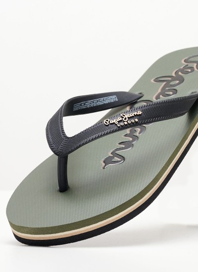 Men Flip Flops & Sandals Bolt Black Rubber Ralph Lauren