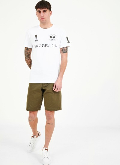 Ανδρικές Μπλούζες Silver.Jersey Άσπρο Βαμβάκι La Martina