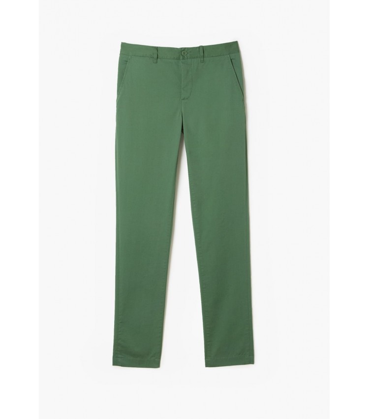 Men Pants HH2661.23 Green Cotton Lacoste