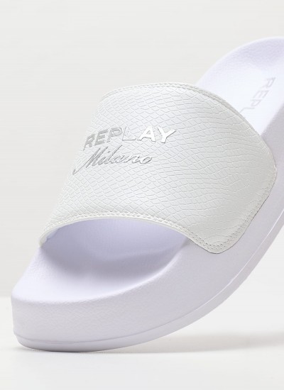 Women Flip Flops & Sandals Lotty.Snake White ECOleather Replay
