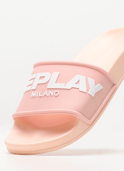 Women Flip Flops & Sandals W.Emboss Pink Rubber Replay