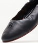 Women Balerinas Elastic.Ballerina Black Leather Tommy Hilfiger