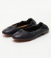 Women Balerinas Elastic.Ballerina Black Leather Tommy Hilfiger