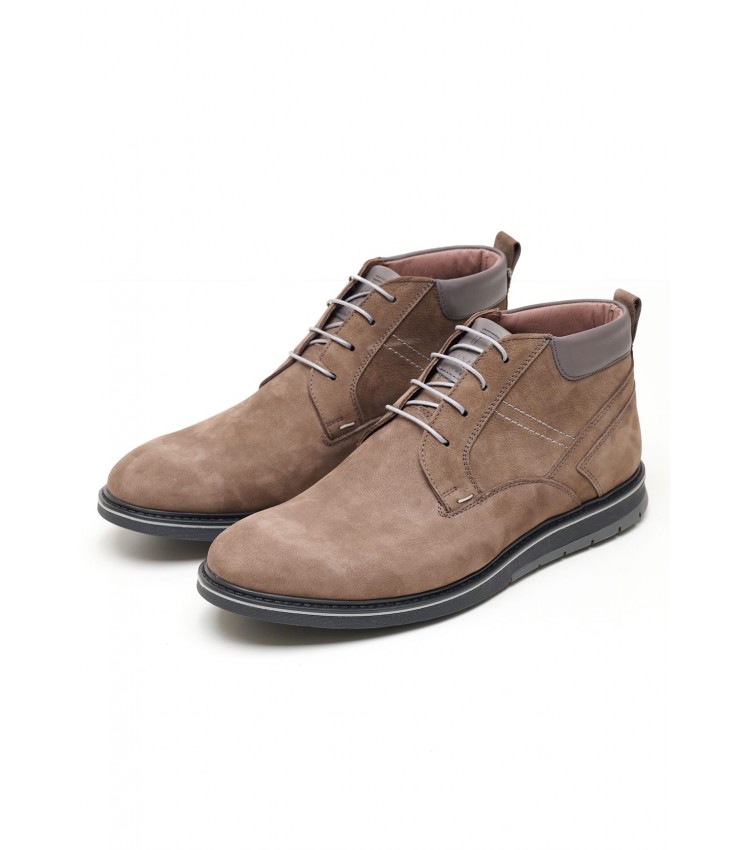 Men Boots 3602 Taupe Nubuck Leather Damiani