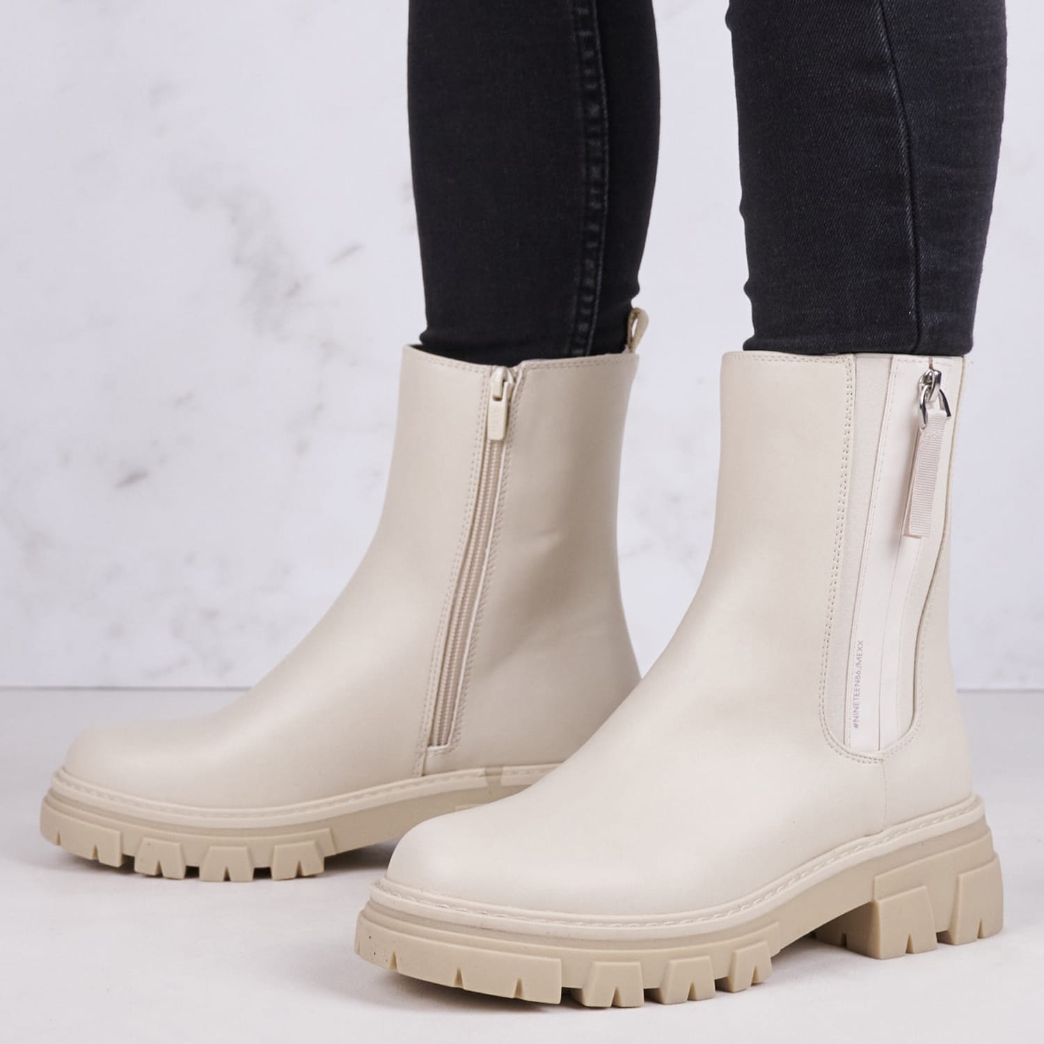Γυναικεία Μποτάκια Keira24 Μπεζ ECOleather Mexx Γυναικεία Μποτάκια Keira24 Μπεζ ECOleather Mexx