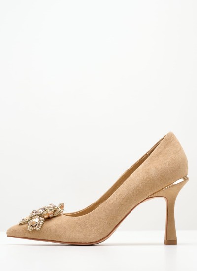 Women Pumps & Peeptoes High I23140 Beige Buckskin Alma En Pena