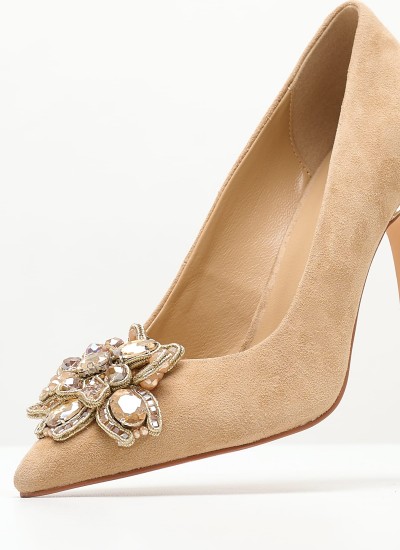 Women Pumps & Peeptoes High I23140 Beige Buckskin Alma En Pena