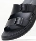 Men Flip Flops & Sandals Density.Buckle Black Leather Tommy Hilfiger