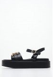Women Platforms Low 2442.00706 Black Leather Mortoglou