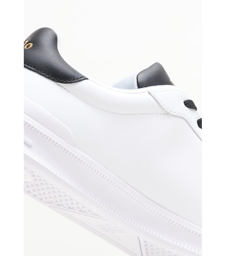 Ανδρικά Παπούτσια Casual Hrt.Crt Άσπρο Δέρμα Ralph Lauren