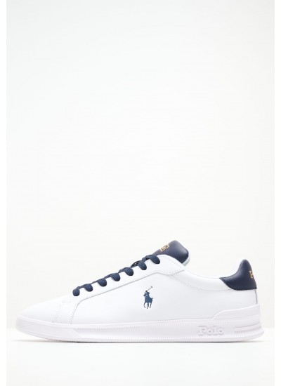 Men Casual Shoes Hrt.Sk White Leather Ralph Lauren