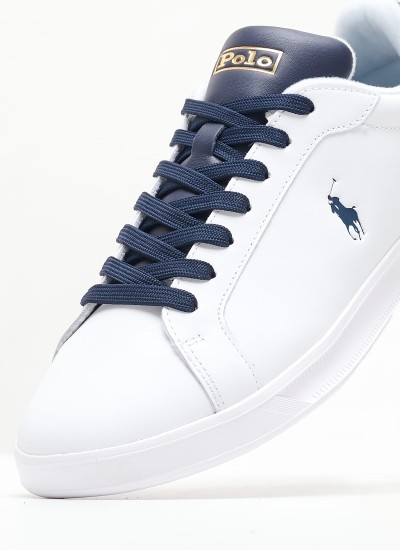 Ανδρικά Παπούτσια Casual Hrt.Sk Άσπρο Δέρμα Ralph Lauren