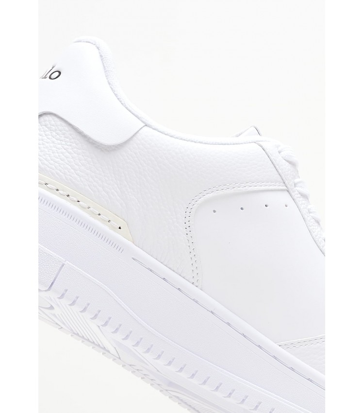 Men Casual Shoes Masters.Sk White Leather Ralph Lauren