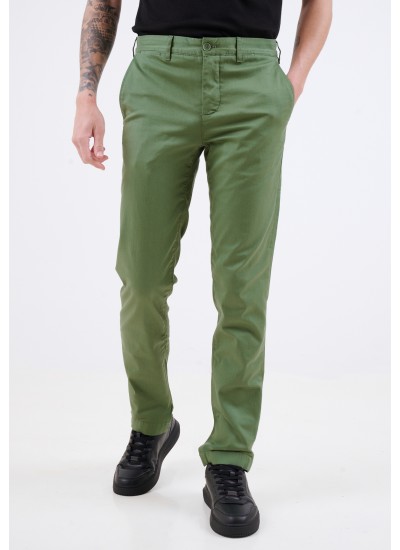 Men Pants HH2661.23 Green Cotton Lacoste