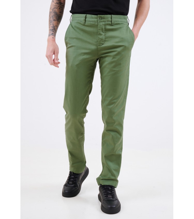 Men Pants HH2661.23 Green Cotton Lacoste