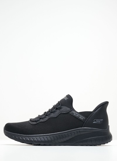 Ανδρικά Παπούτσια Casual 118300 Μαύρο Ύφασμα Skechers