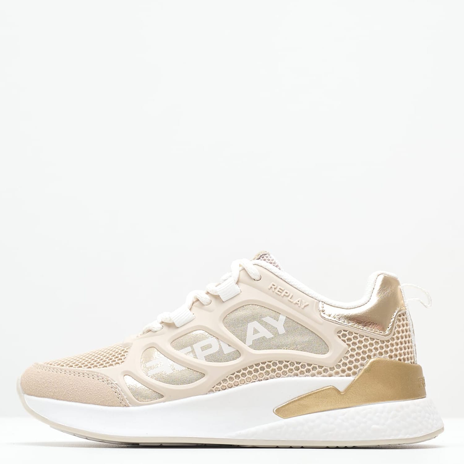 Παιδικά Παπούτσια Casual Maze.Jr8 Χρυσό ECOleather Replay