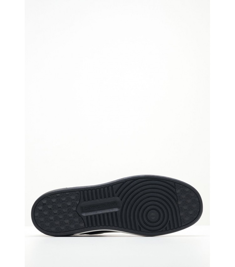 Ανδρικά Παπούτσια Casual Basket.Fad Άσπρο Δέρμα Calvin Klein