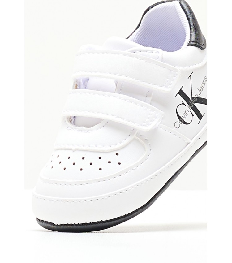Kids Casual Shoes Ck.Lowcut White ECOleather Calvin Klein