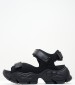 Women Sandals Binary.O Black ECOleather Buffalo