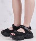 Women Sandals Binary.O Black ECOleather Buffalo