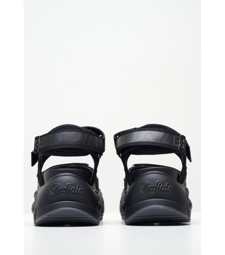 Women Sandals Binary.O Black ECOleather Buffalo