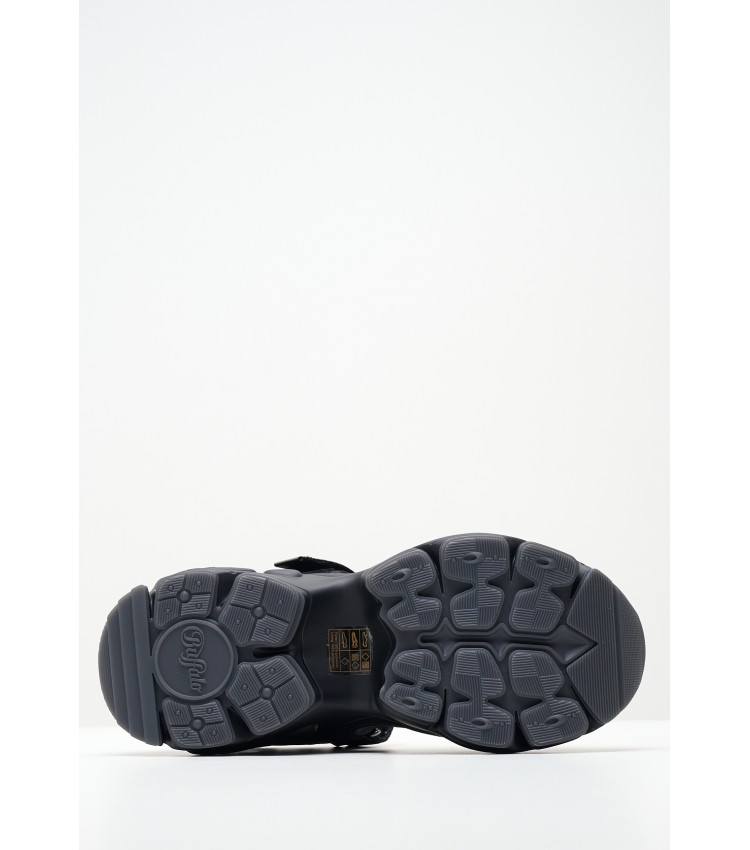 Women Sandals Binary.O Black ECOleather Buffalo