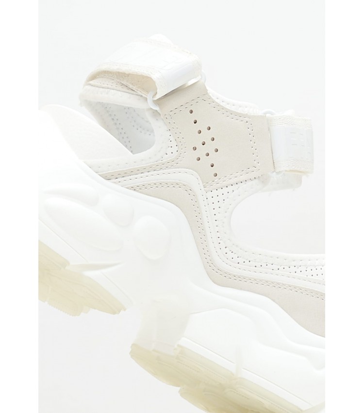 Women Sandals Binary.O White ECOleather Buffalo