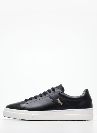 Ανδρικά Παπούτσια Casual AC121 Μαύρο Δέρμα Boss shoes