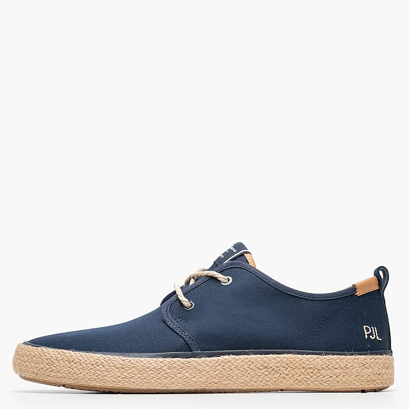 Men Casual Shoes Port.Tourists Blue Fabric Pepe Jeans