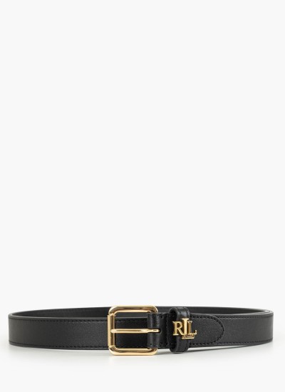 Γυναικείες Ζώνες 412968763 Μαύρο Δέρμα Ralph Lauren