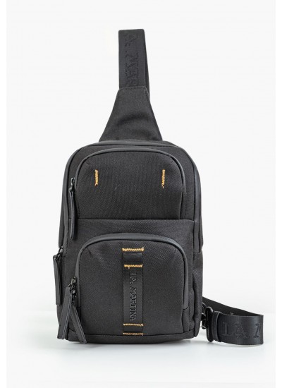 Men Bags Cesar.Cross Black Fabric La Martina