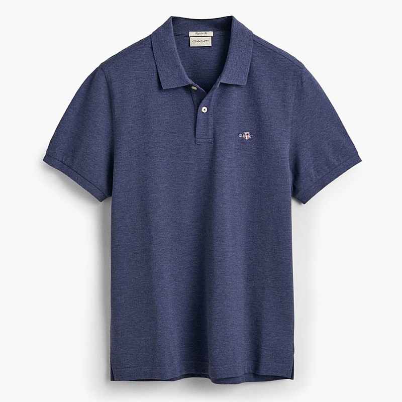 Ανδρικές Μπλούζες Polo.Original.M.2 Σκούρο Μπλε Βαμβάκι GANT
