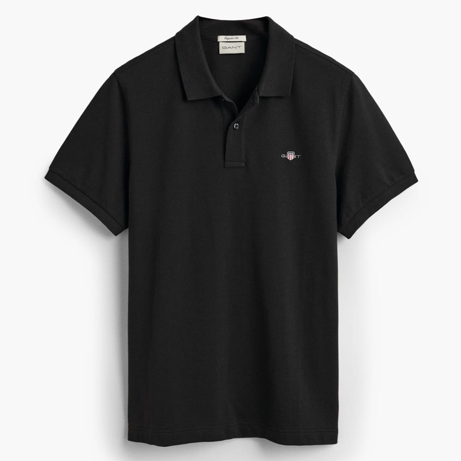 Ανδρικές Μπλούζες Polo.Original.M Μαύρο Βαμβάκι GANT