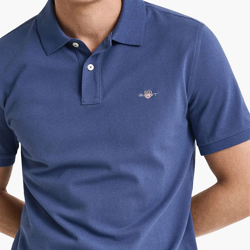 Ανδρικές Μπλούζες Polo.Original.M Μπλε Βαμβάκι GANT