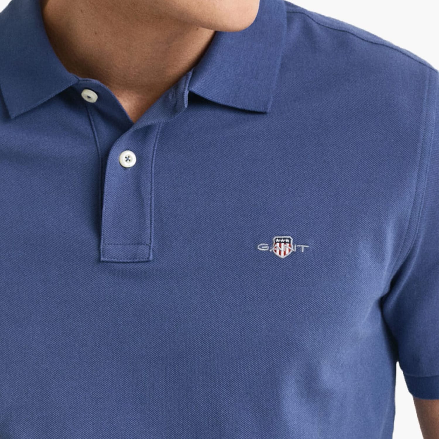 Ανδρικές Μπλούζες Polo.Original.M Μπλε Βαμβάκι GANT