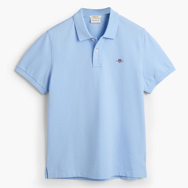 Ανδρικές Μπλούζες Polo.Original.M Μπλέ Ανοιχτό Βαμβάκι GANT