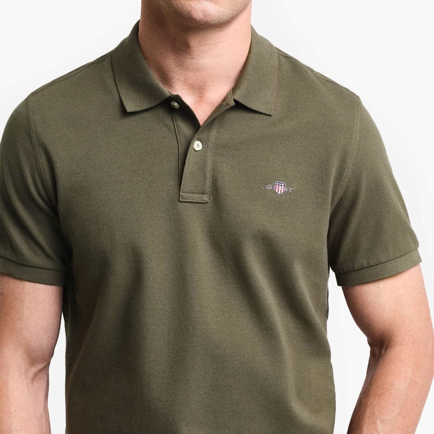 Men T-Shirts Polo.Original.M Green Cotton GANT Men T-Shirts Polo.Original.M Green Cotton GANT